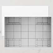 Abstrakte Kuben Briefpapier (Vorne/Hinten)