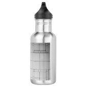 Abstrakte Kuben Edelstahlflasche (Rechts)