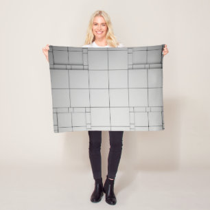 Abstrakte Kuben Fleecedecke