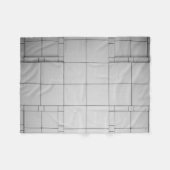 Abstrakte Kuben Fleecedecke (Vorderseite (Horizontal))