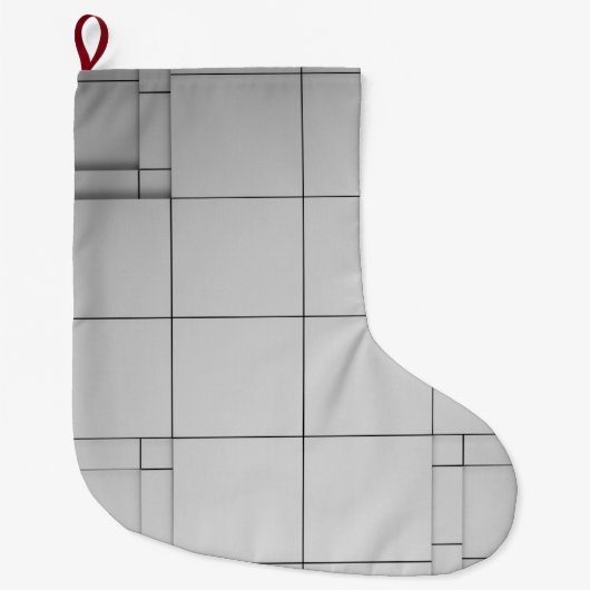 Abstrakte Kuben Großer Weihnachtsstrumpf (Vorderseite)