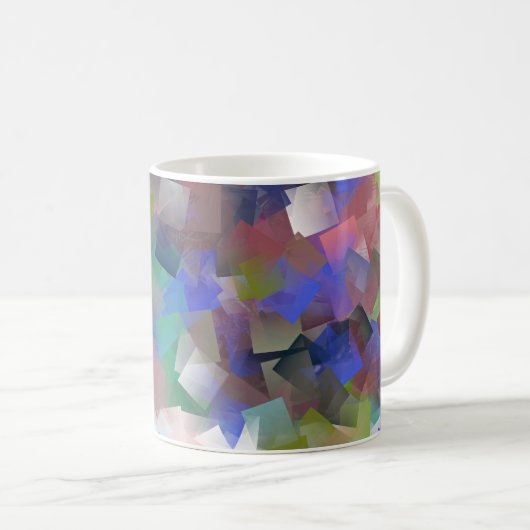 Abstrakte Kuben Kaffeetasse (VorderseiteRechts)
