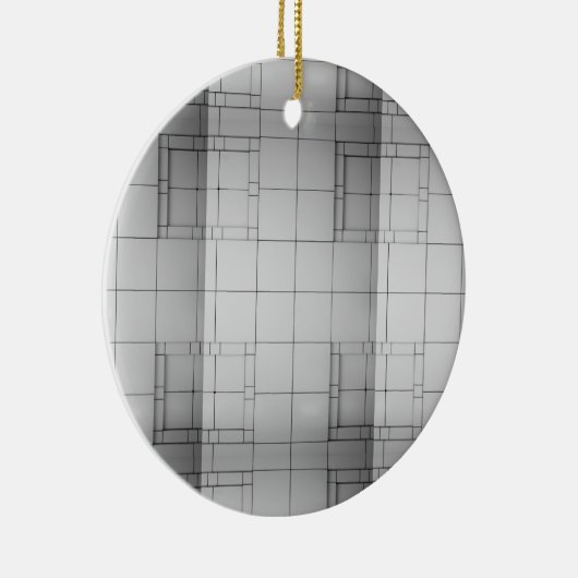 Abstrakte Kuben Keramik Ornament (Rechts)