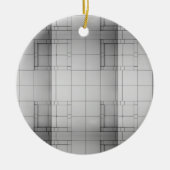 Abstrakte Kuben Keramik Ornament (Vorne)