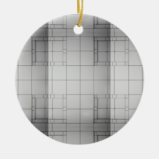 Abstrakte Kuben Keramik Ornament (Vorne)