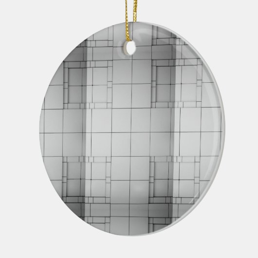 Abstrakte Kuben Keramik Ornament (Links)