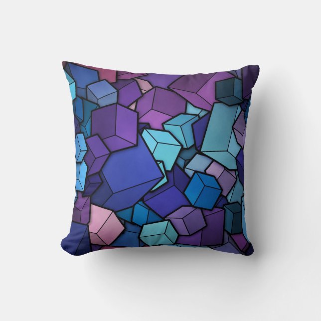 Abstrakte Kuben Kissen (Vorderseite)