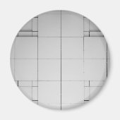 Abstrakte Kuben Magnet (Vorne)