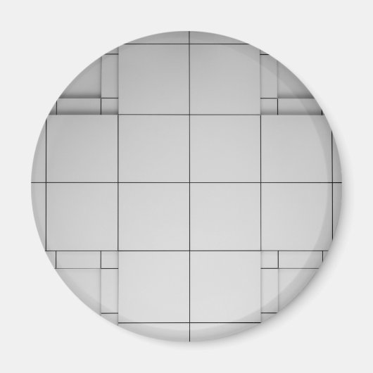 Abstrakte Kuben Magnet (Vorne)