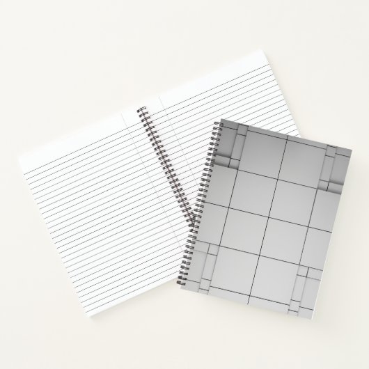 Abstrakte Kuben Notizblock (Innenseite)