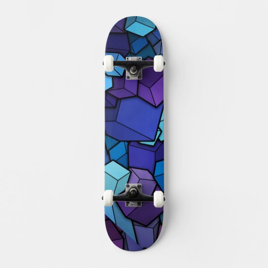 Abstrakte Kuben Skateboard (Vorderseite)