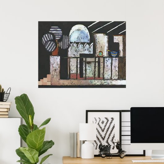 Abstrakte Küche Poster (Heimbüro)