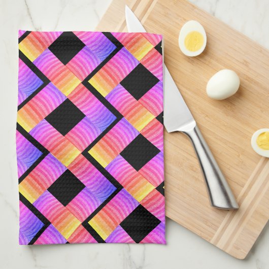 Abstrakte Küchentücher (Viertel Falte)