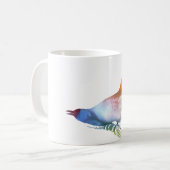 Abstrakte Kuckuck-Silhouette Kaffeetasse (Vorderseite Links)