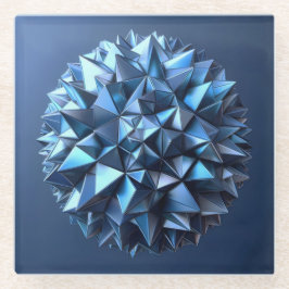 abstrakte Kugel aus unregelmäßigen Pyramiden Glasuntersetzer
