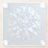 abstrakte Kugel aus unregelmäßigen Pyramiden Glasuntersetzer (Rückseite)