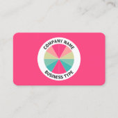 Abstrakte Kuh 01 - Rot #FF407F Visitenkarte (Vorderseite)