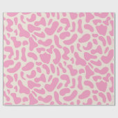 Abstrakte Kuh-Druckmuster in Hot Pink Geschenkpapier (Flach)