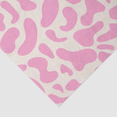 Abstrakte Kuh-Druckmuster in Hot Pink Seidenpapier (Detail)