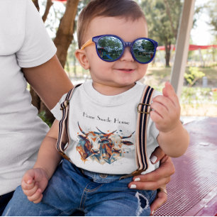 Abstrakte Kühe, anpassbar Baby Strampler