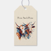 Abstrakte Kühe, anpassbar Geschenkanhänger (Vorderseite)