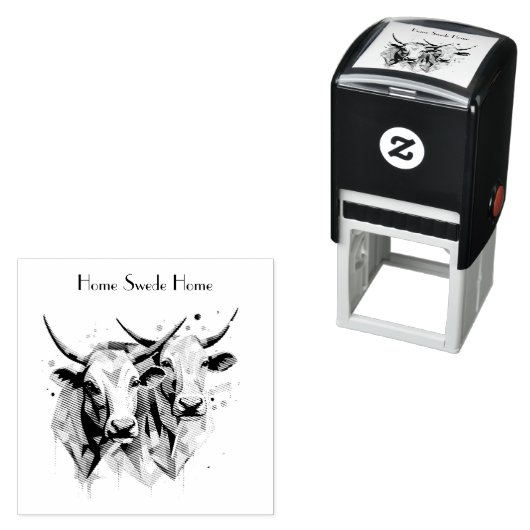 Abstrakte Kühe, anpassbar Permastempel (Beispiel)