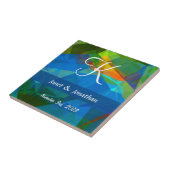 Abstrakte kundengerechtes Monogramm der Polygon-39 Fliese (Seite)