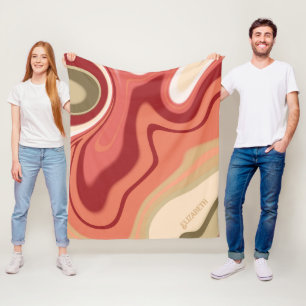 Abstrakte, kundenspezifische Inspiritivität in Ros Fleecedecke