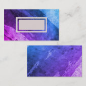 abstrakte Kunskarte lila und blau Visitenkarte (Vorne/Hinten)