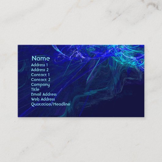 Abstrakte Kunst 2 Visitenkarte (Vorderseite)