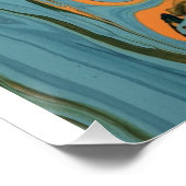 Abstrakte Kunst, abstrakter Pinselstrich Poster (Ecke)