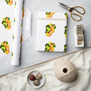 Abstrakte Kunst Alkohol Tinte gelb grün Geschenkpapier