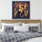 Abstrakte Kunst am Meer Leinwanddruck (Insitu (Schlafzimmer))