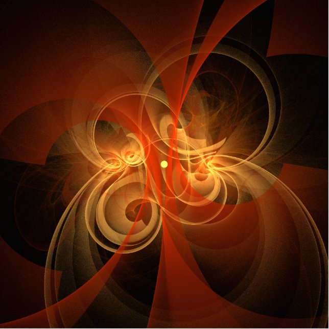 Abstrakte Kunst am Morgen Freistehende Fotoskulptur (Vorne)