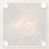 Abstrakte Kunst am Morgen Glasuntersetzer (Rückseite)