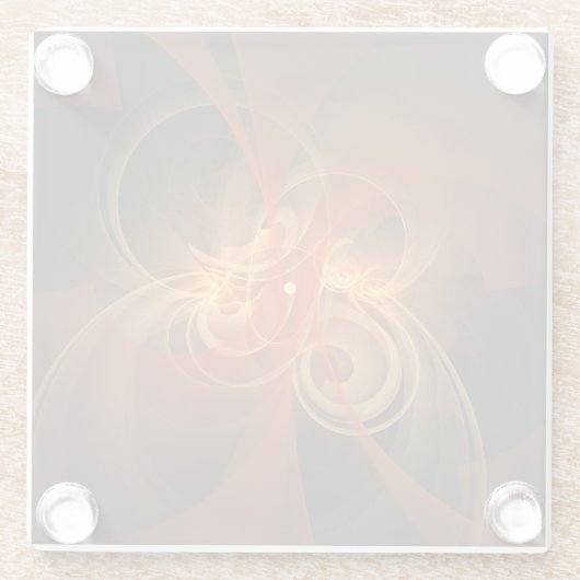 Abstrakte Kunst am Morgen Glasuntersetzer (Rückseite)