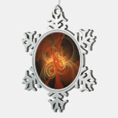 Abstrakte Kunst am Morgen Schneeflocken Zinn-Ornament (Rechts)