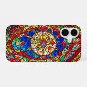 Abstrakte Kunst aus festem Glas iPhone 16 Hülle (Rückseite (Horizontal))
