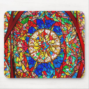 Abstrakte Kunst aus festem Glas Mousepad