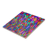 Abstrakte Kunst aus mehrfarbigem Glas Fliese (Seite)