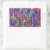 Abstrakte Kunst aus mehrfarbigem Glas Rechteckiger Aufkleber (Tasche)