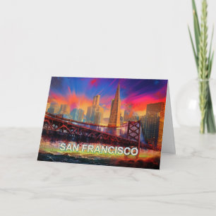 Abstrakte Kunst aus San Francisco Karte