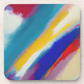 abstrakte Kunst "Azure Cascade" Getränkeuntersetzer (Vorderseite)