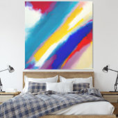 abstrakte Kunst "Azure Cascade" Leinwanddruck (Insitu (Schlafzimmer))
