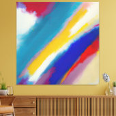abstrakte Kunst "Azure Cascade" Leinwanddruck (Insitu (Wohnzimmer))