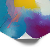 abstrakte Kunst "Azure Cascade" Poster (Ecke)