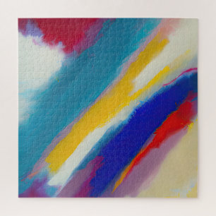 abstrakte Kunst "Azure Cascade" Puzzle