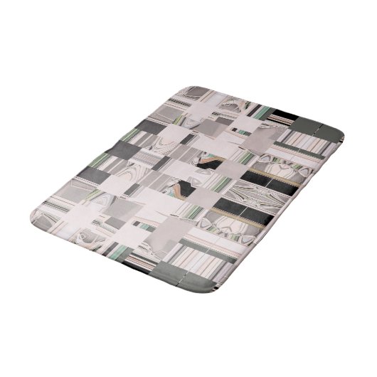 Abstrakte Kunst Badematte (Schrägansicht)