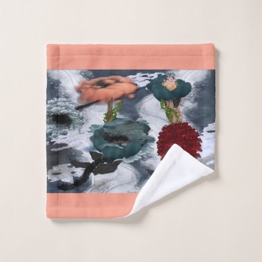 Abstrakte Kunst Badhandtuch Set (Waschlappen)