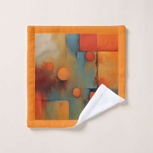 Abstrakte Kunst Badhandtuch Set (Waschlappen)